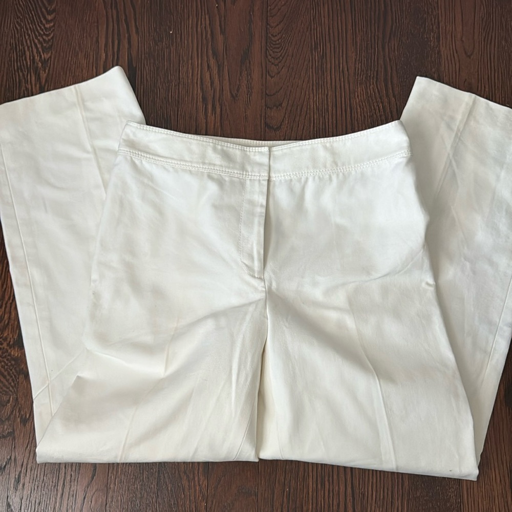 Ann Taylor white cropped lined dress pants - size 2